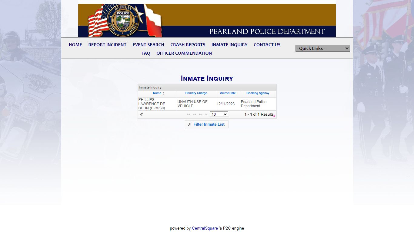 Pearland Police Department P2C