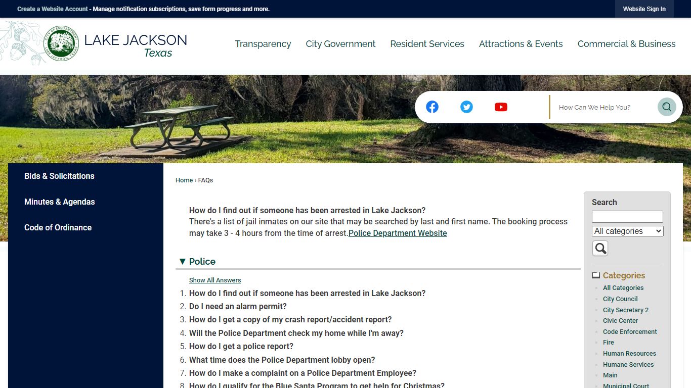 FAQs • Lake Jackson, TX • CivicEngage